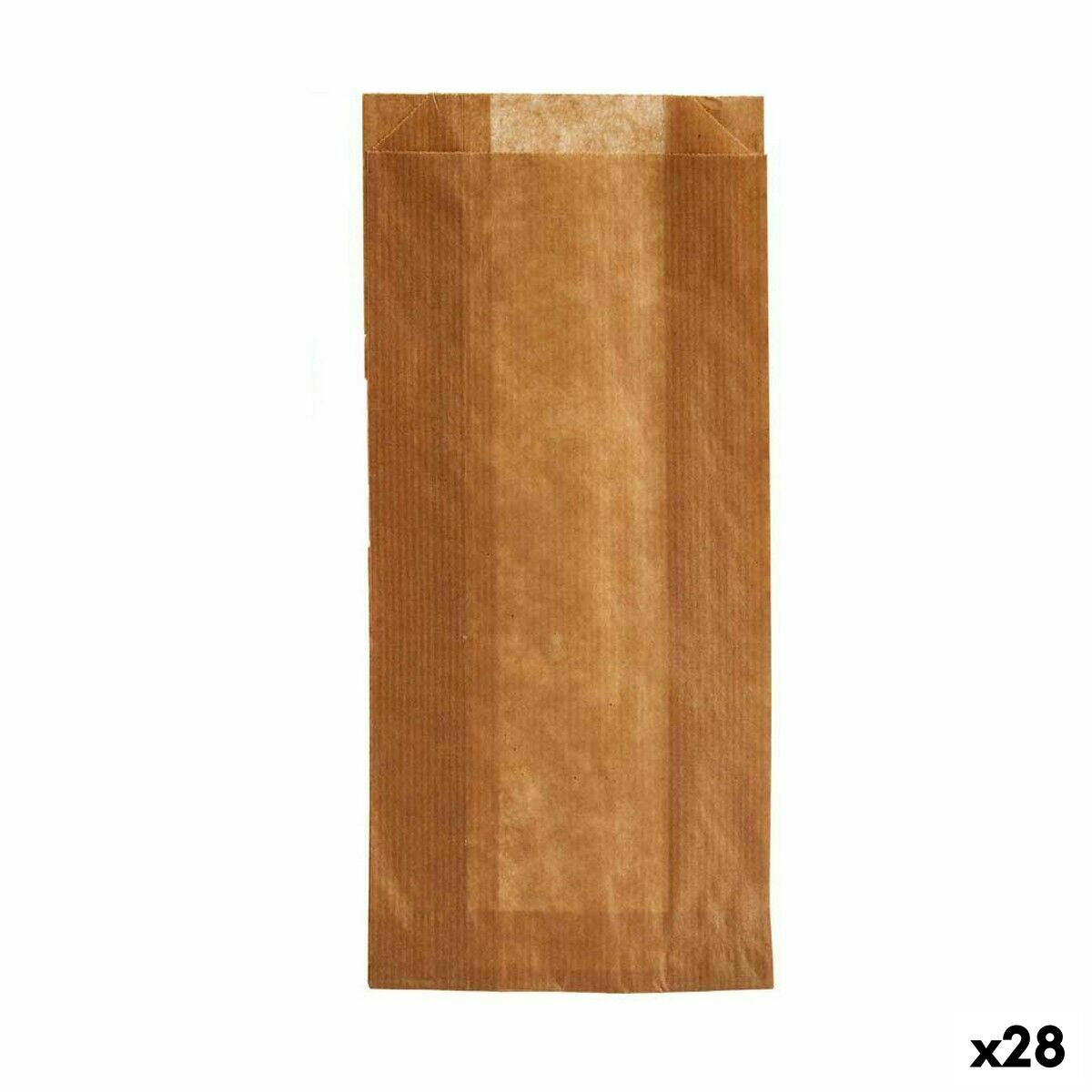 Reusable Food Bag Set Kinvara Brown Cellulose 10 x 34 cm 11,5 x 5 x 19,5 cm Compostable (28 Units)-0