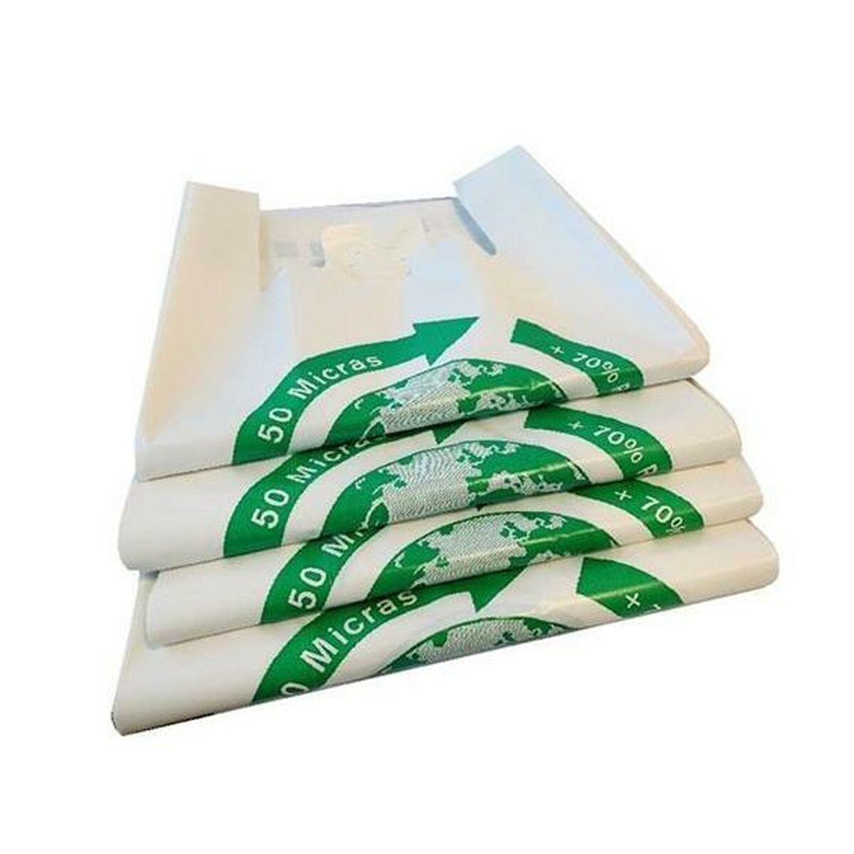Shopping Bag White Biodegradable 50 x 60 cm-0
